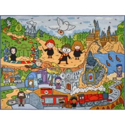 KC CUBS | Harry Potter Wizarding World Boy & Girl Kids Adventure Activity Educational Learning & Game Nursery Bedroom Classroom Rug -Kids’ Furniture Store GUEST 9d7805b3 f64e 46d1 aec4 2ac9dd389c05