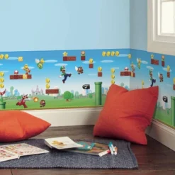 Super Mario Scene Peel & Stick Wall Border - RoomMates -Kids’ Furniture Store GUEST 9e1d6631 f4f0 48bd 9a9b 18adc8ab334c