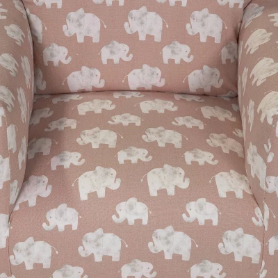 Nuea Elephant Print Kids' Chair Pink - HOMES: Inside + Out 6 Nuea Elephant Print Kids' Chair Pink - HOMES: Inside + Out - Image 6