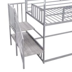 Twin Over Twin Metal Bunk Bed House Bed With Slide And Staircase-ModernLuxe 18 Twin Over Twin Metal Bunk Bed House Bed With Slide And Staircase-ModernLuxe -Kids’ Furniture Store GUEST 9f480335 40d7 40a4 acd7 fe00345cefa3