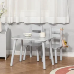 Qaba Kids Wooden Table And Chair Activity Set For Arts, Crafts, Dinning, And Reading For Toddlers Age 2 To 5 -Kids’ Furniture Store GUEST 9f4ef2f2 f5f5 47b9 8860 e0829a624706