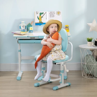 Qaba Ergonomic Kids Desk Chair With Thick Cushioning & Height Adjustment, Kids Computer Chair, Childrens Chair, Kids Office Chair & Study Chair 2 Qaba Ergonomic Kids Desk Chair With Thick Cushioning & Height Adjustment, Kids Computer Chair, Childrens Chair, Kids Office Chair & Study Chair - Image 2