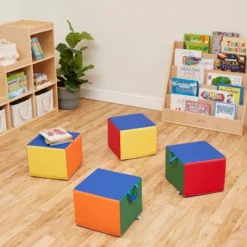 ECR4Kids SoftZone Cozy Cubes, Flexible Foam Seating -Kids’ Furniture Store GUEST a098a222 bd75 4612 a940 8da776d26779