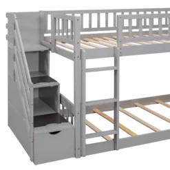 Stairway Twin Over Twin Bunk Bed With Two Drawers And Slide-ModernLuxe -Kids’ Furniture Store GUEST a1389281 ac31 4e30 82eb 9adba6dec94f