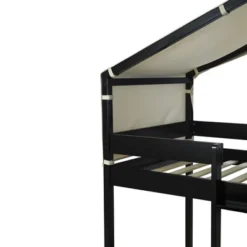 Wood Twin Over Twin Bunk Bed With Tent-ModernLuxe -Kids’ Furniture Store GUEST a1e70e25 420f 426a bef0 b8ac0a893905