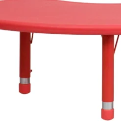 Flash Furniture 35"W X 65"L Half-Moon Plastic Height Adjustable Activity Table 16 Flash Furniture 35"W X 65"L Half-Moon Plastic Height Adjustable Activity Table -Kids’ Furniture Store GUEST a5629b8e b7a1 4da3 acfc c7ea69121ec5
