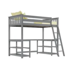 Max & Lily Twin-Size High Loft Bed With Wraparound Desk & Shelves -Kids’ Furniture Store GUEST a7bb3138 79e6 4e7f adb7 283a57b8f59a