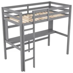 Twin Size Loft Bed With Desk, Shelves, And Ladder-ModernLuxe 13 Twin Size Loft Bed With Desk, Shelves, And Ladder-ModernLuxe -Kids’ Furniture Store GUEST a806c0b9 554e 4ff0 a1b3 c9693b220dd6