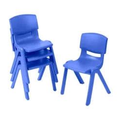 ECR4Kids Plastic School Stack Chair For Indoors And Outdoors, 14in Seat Height, 4-Pack -Kids’ Furniture Store GUEST a815ea32 116f 4118 8028 6f96403a6ecd