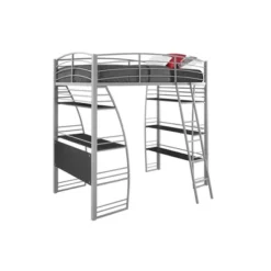 Andy Metal Loft Bed With Integrated Desk And Shelves - Room & Joy -Kids’ Furniture Store GUEST a81ddca4 c0f7 43fa 9b27 b3004b39cafa