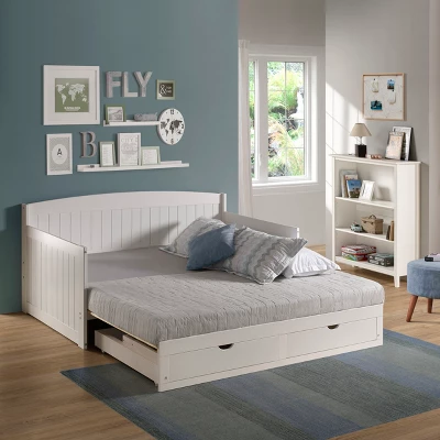 King Harmony Daybed With Conversion White - Alaterre Furniture 7 King Harmony Daybed With Conversion White - Alaterre Furniture - Image 7