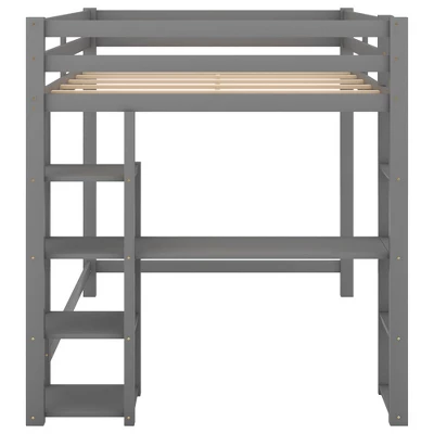 Full Size Loft Bed With Built-in Desk And Shelves - ModernLuxe 6 Full Size Loft Bed With Built-in Desk And Shelves - ModernLuxe - Image 6