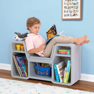 Cozy Cubby Reading Nook Bookshelf Black - Simplay3 1 Cozy Cubby Reading Nook Bookshelf Black - Simplay3
