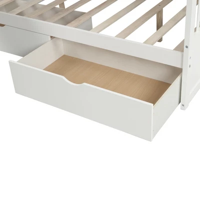 Twin Over Full Bunk Bed With Drawers,Storage Staircase And Slide-ModernLuxe 9 Twin Over Full Bunk Bed With Drawers,Storage Staircase And Slide-ModernLuxe - Image 9
