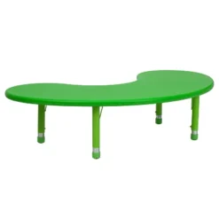 Flash Furniture 35"W X 65"L Half-Moon Plastic Height Adjustable Activity Table 24 Flash Furniture 35"W X 65"L Half-Moon Plastic Height Adjustable Activity Table -Kids’ Furniture Store GUEST a9ca4153 cfdb 4feb b651 2b195526fc37