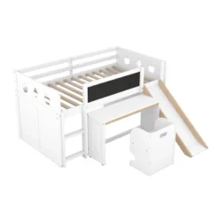 Wood Loft Bed With Slide, Cabinets, Blackboard, Desk And Chair-ModernLuxe 14 Wood Loft Bed With Slide, Cabinets, Blackboard, Desk And Chair-ModernLuxe -Kids’ Furniture Store GUEST a9d47b9a 43e3 4380 bb02 363fb0aa521c
