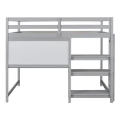 Wooden Loft Bed With Shelves, Desk And Writing Board - ModernLuxe -Kids’ Furniture Store GUEST abe54b89 a0d9 4049 b3b5 1a7d2b372198