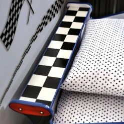 Twin Quessa Police Car Bed With Led Headlight Chair Black/White - HOMES: Inside + Out -Kids’ Furniture Store GUEST ac076fe6 b74e 45f0 a899 e5218b4b9659