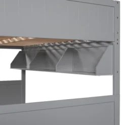 Separable Full-Over-Full Bunk Bed With Twin Size Trundle And Bookshelf - ModernLuxe -Kids’ Furniture Store GUEST ad0925bb 2a64 40bf 83a0 b3bcca8ff343