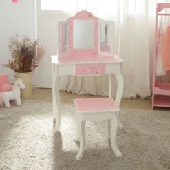 Fashion Twinkle Star Gisele Play Vanity Set Pink/White - Teamson Kids -Kids’ Furniture Store GUEST b0d417e6 25d8 464c a394 7bd914ebaf1c