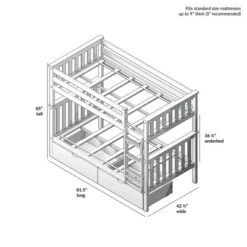 Max & Lily Twin Over Twin Bunk Bed With Under Bed Storage Drawers -Kids’ Furniture Store GUEST b0f6c323 852e 4113 9b73 abf80c8674db
