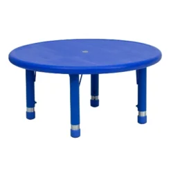 Flash Furniture 33" Round Plastic Height Adjustable Activity Table -Kids’ Furniture Store GUEST b1dd6dd3 4bcf 43ae acee 5a4eb3531530