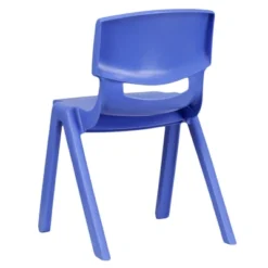 Flash Furniture 4 Pack Blue Plastic Stackable School Chair With 13.25'' Seat Height -Kids’ Furniture Store GUEST b260c6a4 0567 4c10 b645 25abc1eae9a8