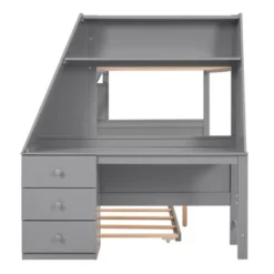 Twin Over Full Bunk Bed With Trundle, Built-in Desk, Three Storage Drawers And Shelf-ModernLuxe 15 Twin Over Full Bunk Bed With Trundle, Built-in Desk, Three Storage Drawers And Shelf-ModernLuxe -Kids’ Furniture Store GUEST b283f280 55b8 41ac 87ef 25eefac7c032