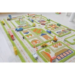 39"x59" Traffic Green 3D Play Rug - IVI -Kids’ Furniture Store GUEST b3078b7e 8ce6 485a a9df 78e4864388df
