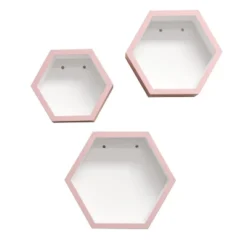 8" X 10" X 12" Set Of 3 Hexagon Shelves For Kids' Room - InPlace -Kids’ Furniture Store GUEST b3c7f52a aeb1 4bdf 9187 13737494e51d