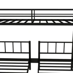 Twin Over Twin Metal Triple Bunk Bed With Ladder, Black-ModernLuxe 25 Twin Over Twin Metal Triple Bunk Bed With Ladder, Black-ModernLuxe -Kids’ Furniture Store GUEST b465af8f 643a 4011 ba4b 118b43a2a09c