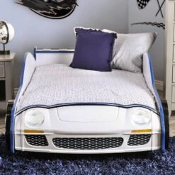 Twin Quessa Police Car Bed With Led Headlight Chair Black/White - HOMES: Inside + Out -Kids’ Furniture Store GUEST b46f2ec7 b3f6 498a 9738 db825ef09763