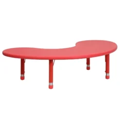 Flash Furniture 35"W X 65"L Half-Moon Plastic Height Adjustable Activity Table 22 Flash Furniture 35"W X 65"L Half-Moon Plastic Height Adjustable Activity Table -Kids’ Furniture Store GUEST b48d930c 2e4e 4700 99dd 5e2ac6445a42