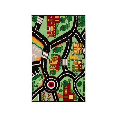 City Cruising Non-Slip Kids Playroom Decor Washable Indoor Area Rug By Blue Nile Mills 9 City Cruising Non-Slip Kids Playroom Decor Washable Indoor Area Rug By Blue Nile Mills - Image 9