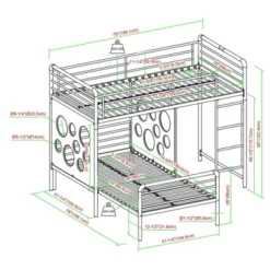 Twin Modern Cut-Out L-Shaped Metal Bunk Bed - Saracina Home -Kids’ Furniture Store GUEST b5f377ab b5e4 4157 8a9a bfb70f6c79c4