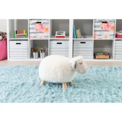 Hillier No Storage Stool White - Powell -Kids’ Furniture Store GUEST b5fd11d2 889d 4e92 a30e f2f79b6b8154