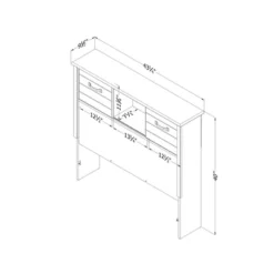 Ulysses Bookcase Headboard Winter Oak - South Shore -Kids’ Furniture Store GUEST b62c8ed2 4a0c 473e acac 9fd4768f1bdc