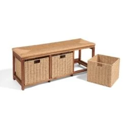 Badger Basket Kid's Storage Bench With Woven Top And Baskets Brown -Kids’ Furniture Store GUEST b69b9f2a d292 4813 b19c 81950b9692ff