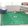 Well Woven Soccer Field Playmat Apollo Kids Collection Green Area Rug