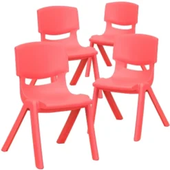 Flash Furniture 4 Pack Plastic Stackable School Chair With 12'' Seat Height -Kids’ Furniture Store GUEST b9492034 9990 4a1e 86e5 ff25fdd84121