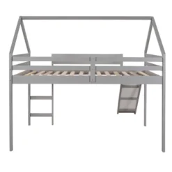 Full Size House Shape Loft Bed With Slides - ModernLuxe -Kids’ Furniture Store GUEST b9ab1afc 170d 4918 8c65 5f6172e57073