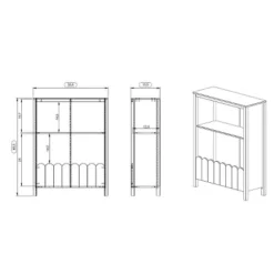 Melbourne Bookcase White - Powell -Kids’ Furniture Store GUEST b9c3fcf8 82da 48a6 838d 2119cc0a3b8f