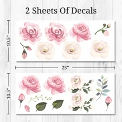 Pastel Floral Wall Decor - Decalcomania -Kids’ Furniture Store GUEST ba2bae87 a20d 4892 8b8c aa5370981ffc