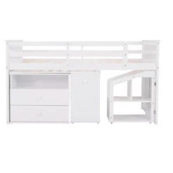 Twin Size Low Loft Bed With Storage Steps And Portable Desk-ModernLuxe 14 Twin Size Low Loft Bed With Storage Steps And Portable Desk-ModernLuxe -Kids’ Furniture Store GUEST bc5aefe2 2a6f 43c4 b4b3 2602380ad6f3