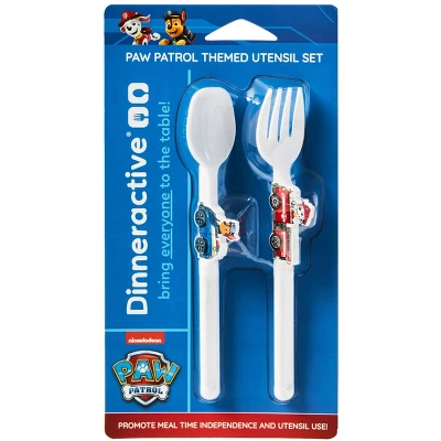 PAW Patrol 2pc Plastic Utensil Set - Dinneractive 1 PAW Patrol 2pc Plastic Utensil Set - Dinneractive