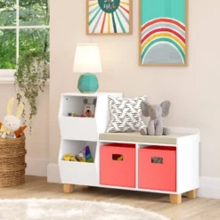 Kids' Catch-All Storage Bench White - RiverRidge Home -Kids’ Furniture Store GUEST be10c56d 1d04 409f 8207 9a8eb6452acb