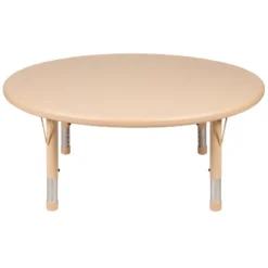 Emma And Oliver 45" Round Natural Plastic Height Adjustable Activity Table - School Table For 4 14 Emma And Oliver 45" Round Natural Plastic Height Adjustable Activity Table - School Table For 4 -Kids’ Furniture Store GUEST bec8631c e39f 46ce 9dcc 37f8cc333cec