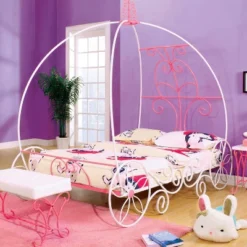 Twin Heaton Princess Carriage Canopy Kids' Bed - MiBasics -Kids’ Furniture Store GUEST c0090d6e 97d0 4e4c 82b8 937326ff2f08