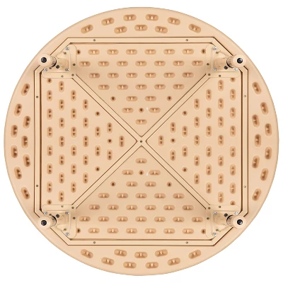 Emma And Oliver 45" Round Natural Plastic Height Adjustable Activity Table - School Table For 4 6 Emma And Oliver 45" Round Natural Plastic Height Adjustable Activity Table - School Table For 4 - Image 6