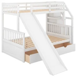 Twin Over Full Bunk Bed With Drawers,Storage Staircase And Slide-ModernLuxe 12 Twin Over Full Bunk Bed With Drawers,Storage Staircase And Slide-ModernLuxe -Kids’ Furniture Store GUEST c3a34157 1d18 43b7 98ff a83a68a400e6